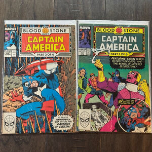 Marvel Captain America Comic Book Set - Bloodstone Hunt Part 1 & 2